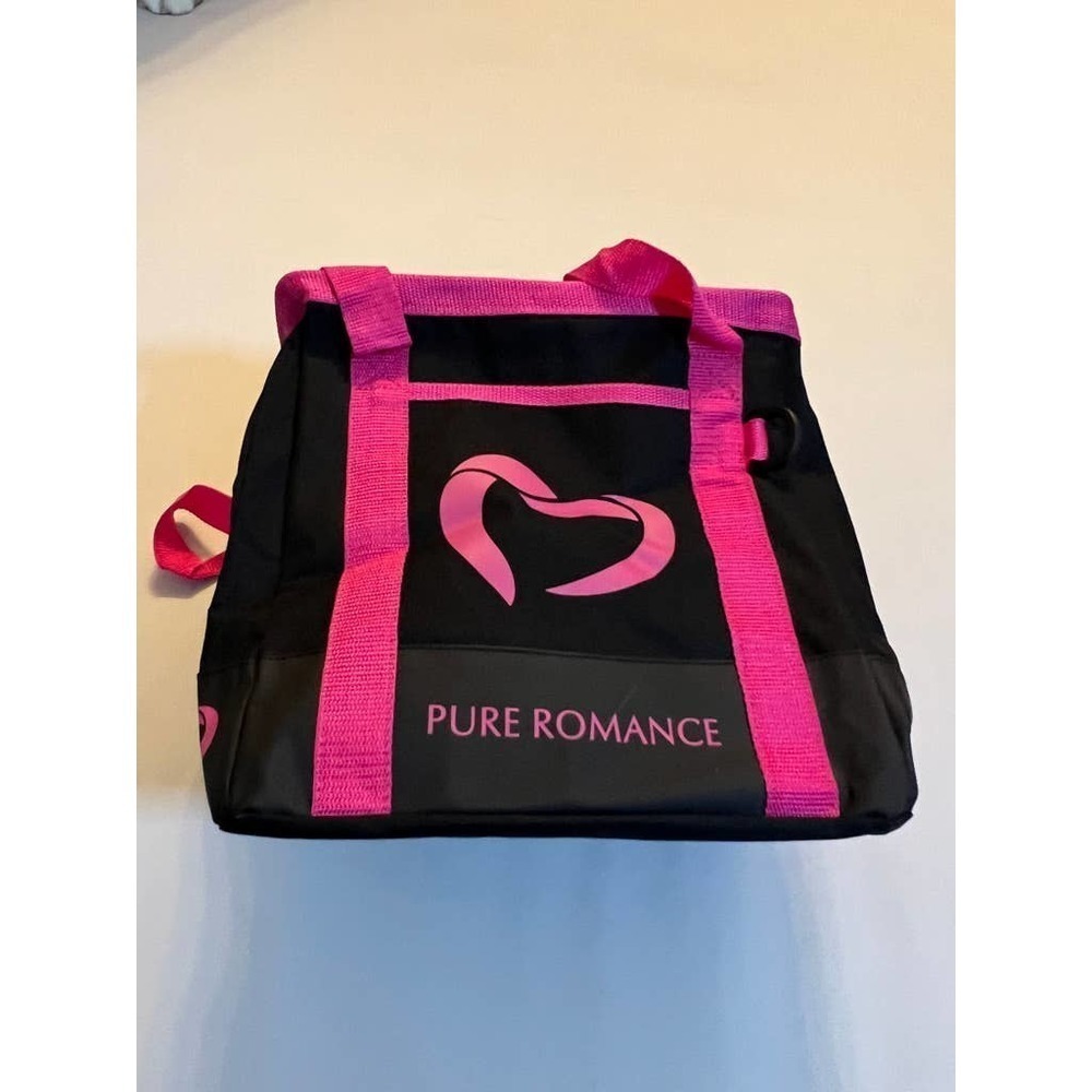 Pure Romance | Collapsible Black & Pink Logo Utility Tote Bag